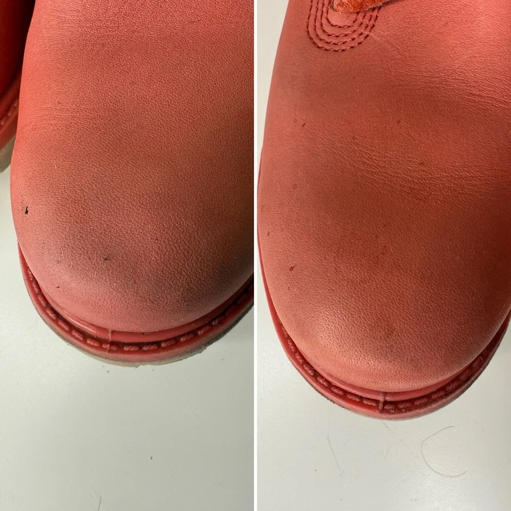 Timberland Women’s 6-Inch Premium Waterproof Boots Pink Leather PrimaLoft Size 9 - Picture 11 of 14